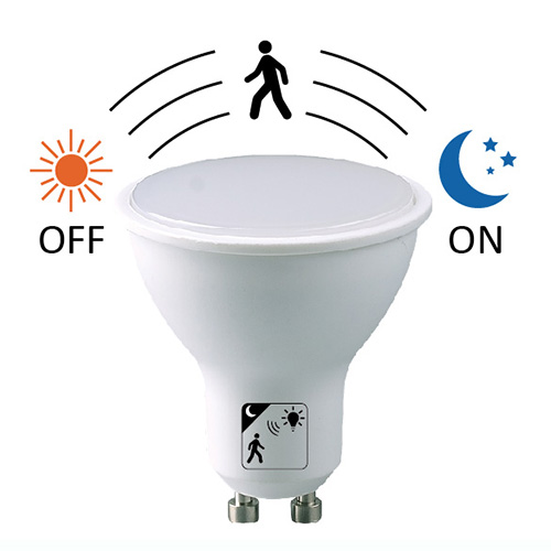   GU10 lamp with lux and motion sensor
